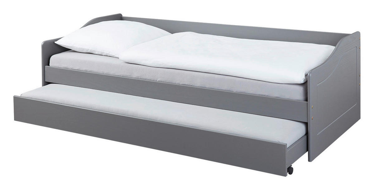 Funktionsbett Malte grau Liegefläche B/L: ca. 90x200 cm Malte - grau (208,00/97,00/62,00cm) - Inter Link