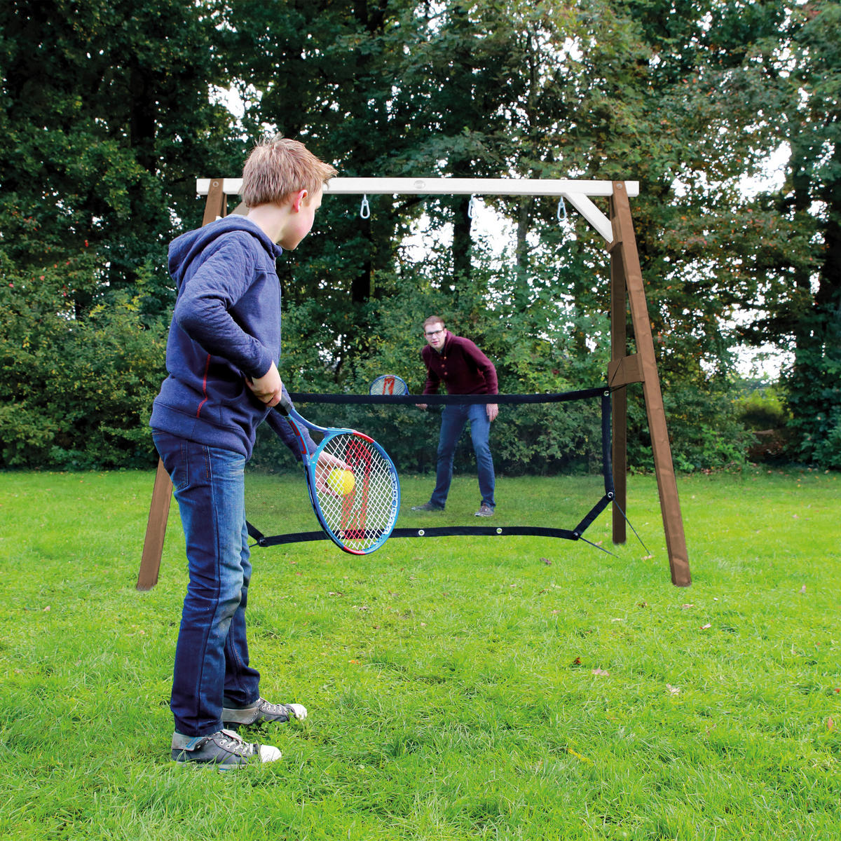 AXI Schaukel 4in1 SportsFun braun B/H/L: ca. 254x207x160 cm SportsFun - braun/weiß (160,00/254,00/207,00cm) - AXI