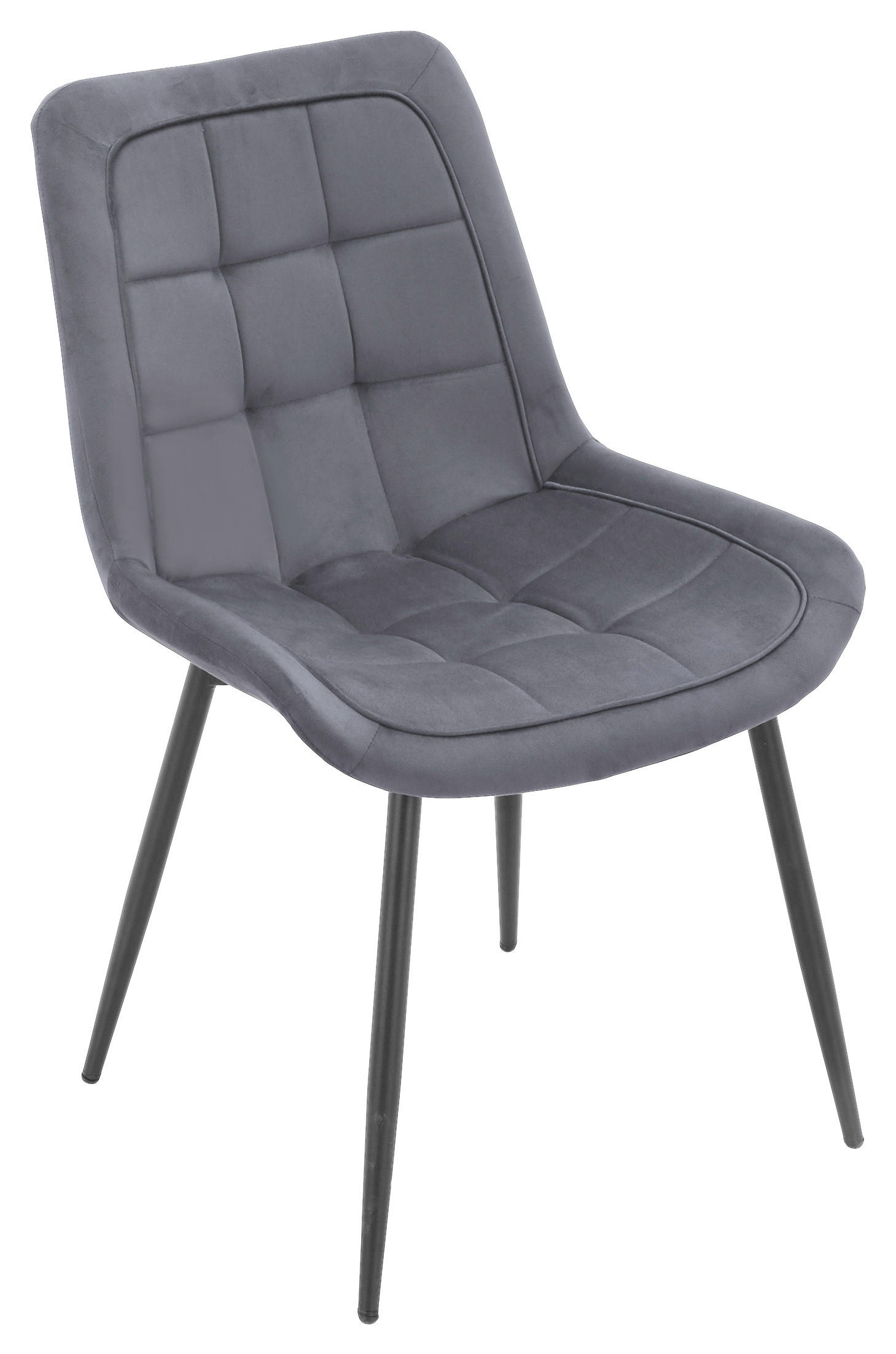 Stuhl KIRA grau Webstoff B/T: ca. 52x82,5 cm KIRA - schwarz/grau (52,00/82,50cm)