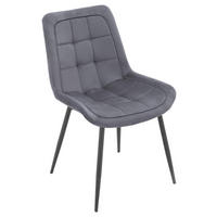 Stuhl KIRA grau Webstoff B/T: ca. 52x82,5 cm KIRA - schwarz/grau (52,00/82,50cm)