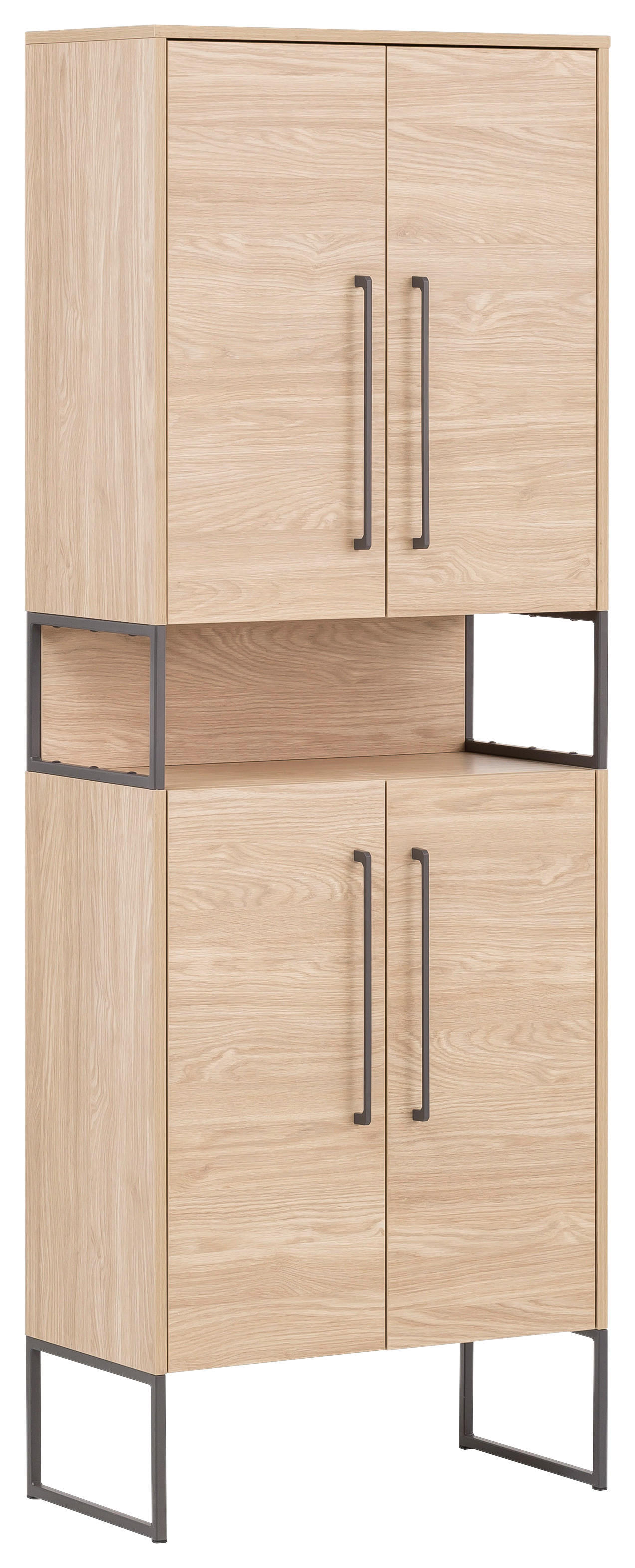 Hochschrank Limone Eiche Landhaus Nachbildung B/H/T: ca. 65,2x183,4x331 cm günstig online kaufen