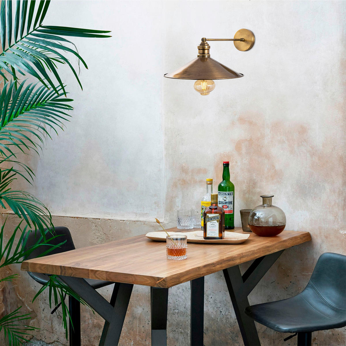 Opviq Wandleuchte Metall B/H/L: ca. 45x18x30 cm E27 1 Brennstellen Dodo - (30,00/45,00/18,00cm) - Opviq