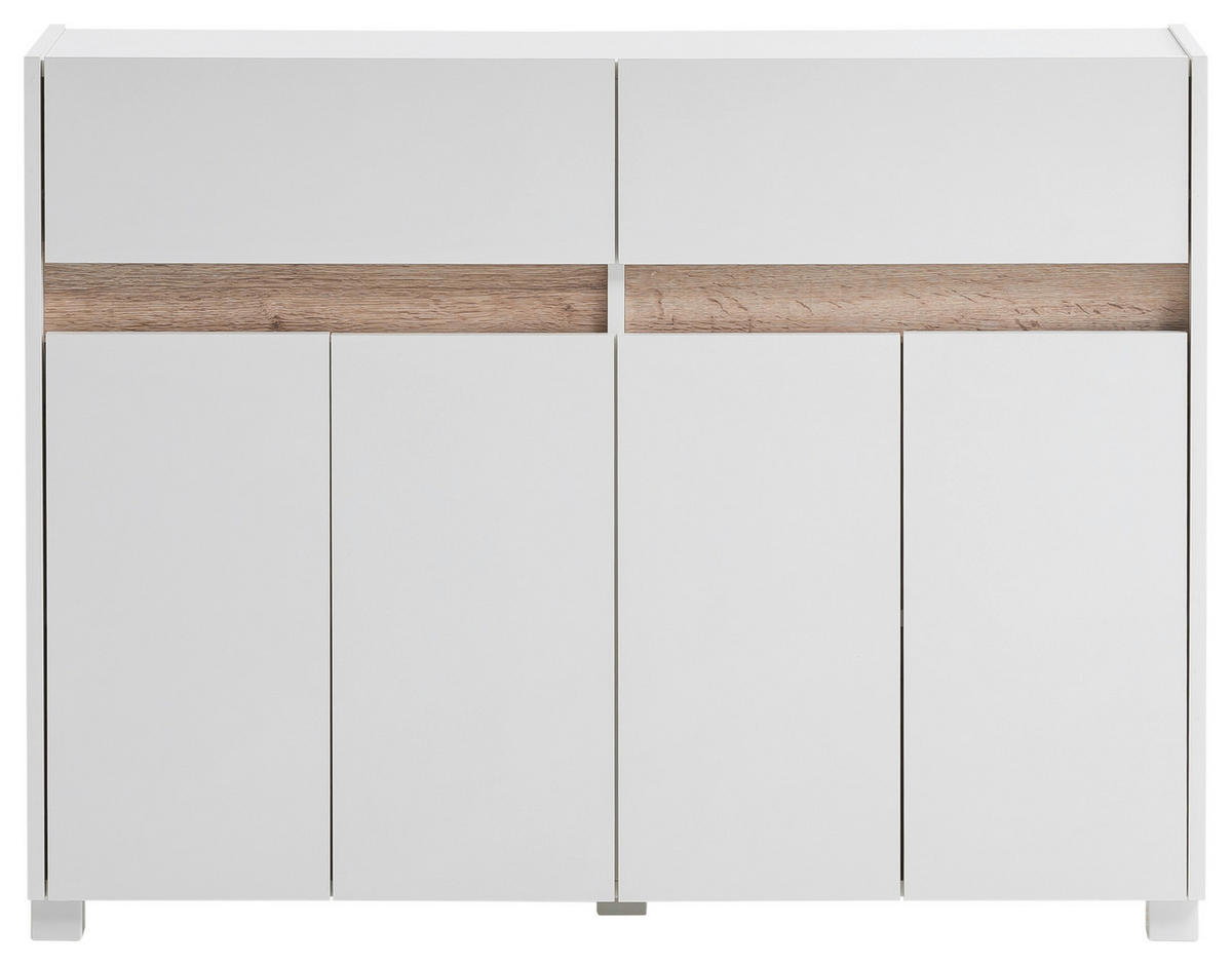 Kommode Cosmo perlweiß Optik B/H/T: ca. 112,2x84,8x33 cm Cosmo - (112,20/84,80/33,00cm) - Möbelpartner