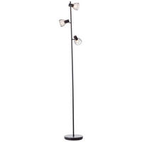 Brilliant Stehleuchte Blacky 93085/06 mattschwarz Metall B/H/T: ca. 28x162x26 cm E14 3 Brennstellen Blacky - mattschwarz (28,00/162,00/26,00cm) - Brilliant