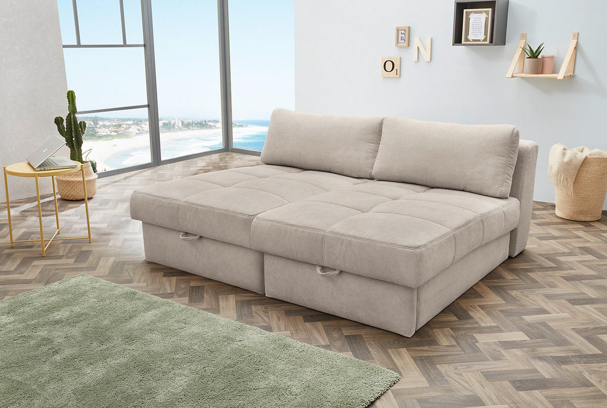 Recamiere  beige Microfaser B/H/T: ca. 93x205x78 cm Robin_Recamiere - beige (93,00/205,00/78,00cm)
