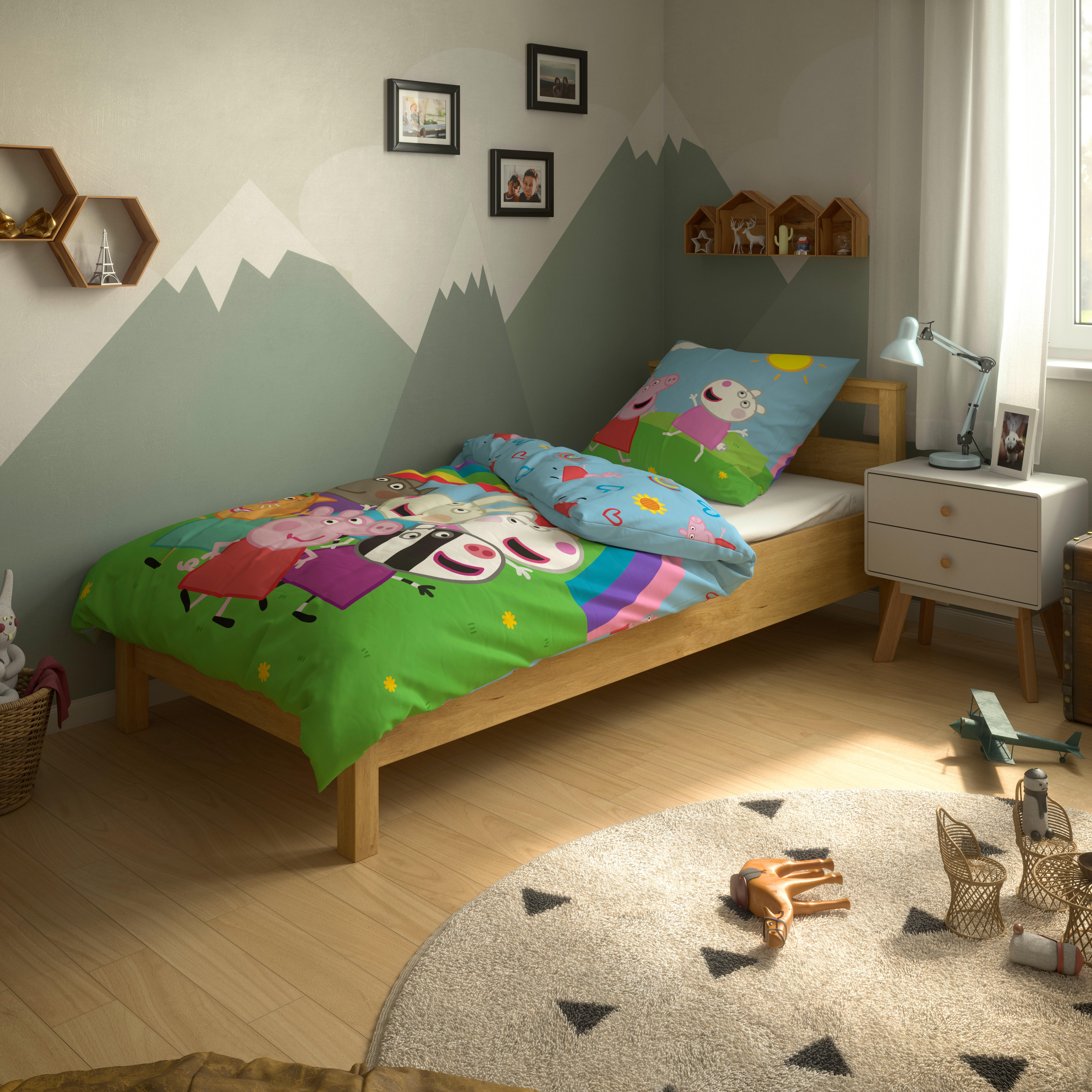 Microfaser Bettwäsche Bettwäsche_Microfaser_Peppa_Pig_2 - bunt (135,00/200,00cm) - Peppa Pig