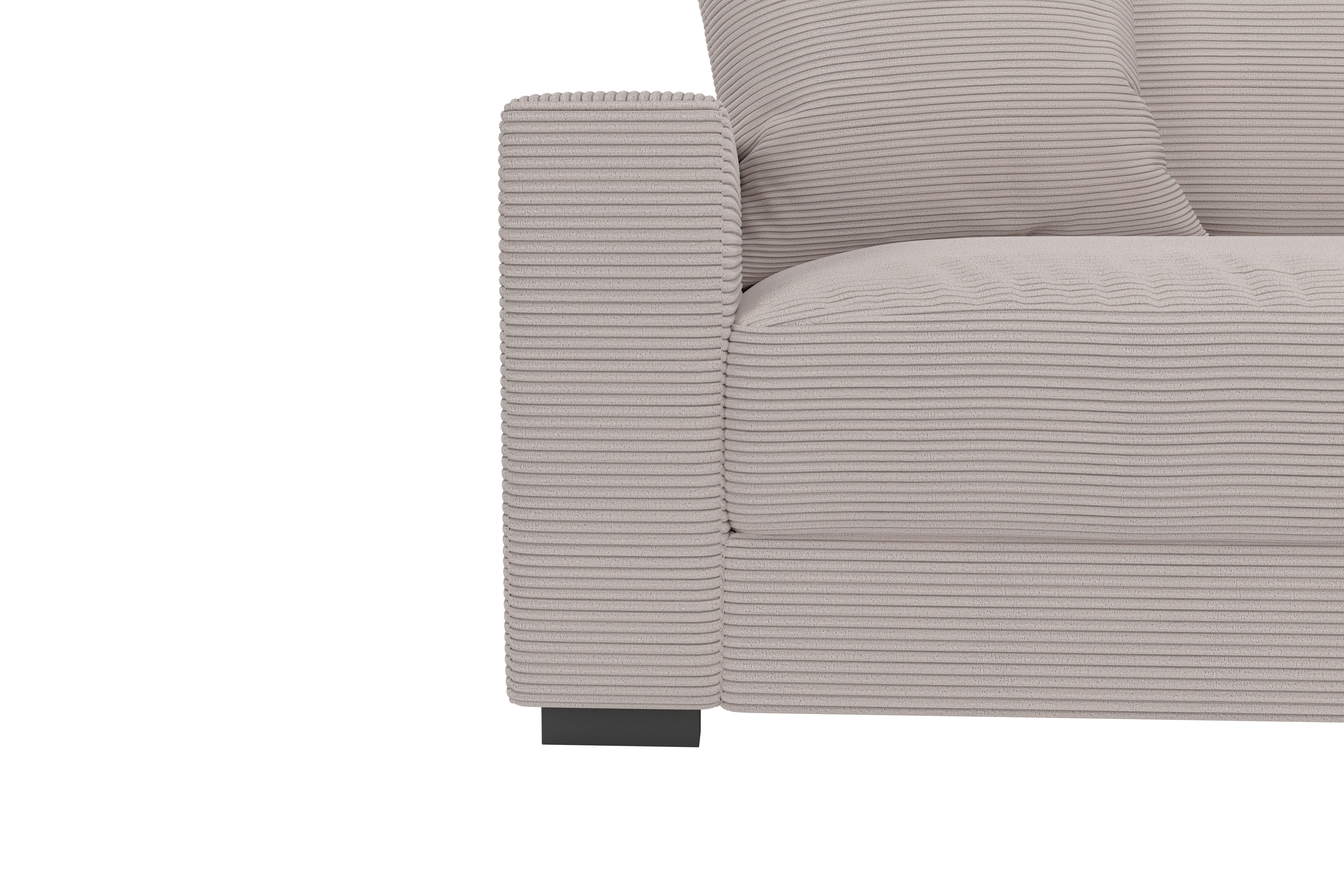 Thumbnail - Ecksofa beige-grau Microfaser B/H/T: ca. 261x83x180 cm