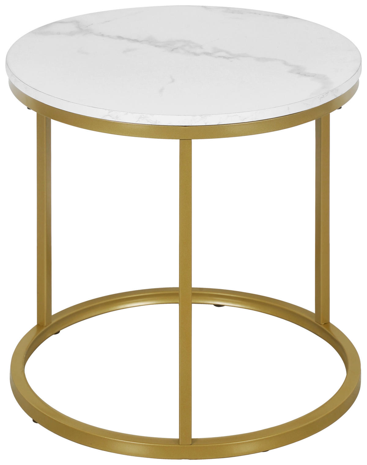 Beistelltisch Sensation Marmoroptik weiß gold D: ca. 39,5 cm Sensation - gold/weiß (39,50cm)