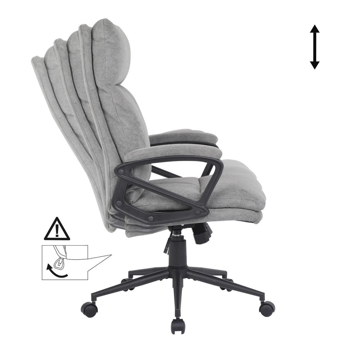Chefsessel POCOLine grau Stoff POCOLine - grau