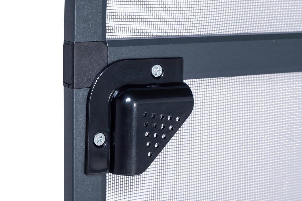 Fliegengitter anthrazit B/L: ca. 100x210 cm Fliegengitter-Spannrahmen-Tür - anthrazit (100,00/210,00cm)