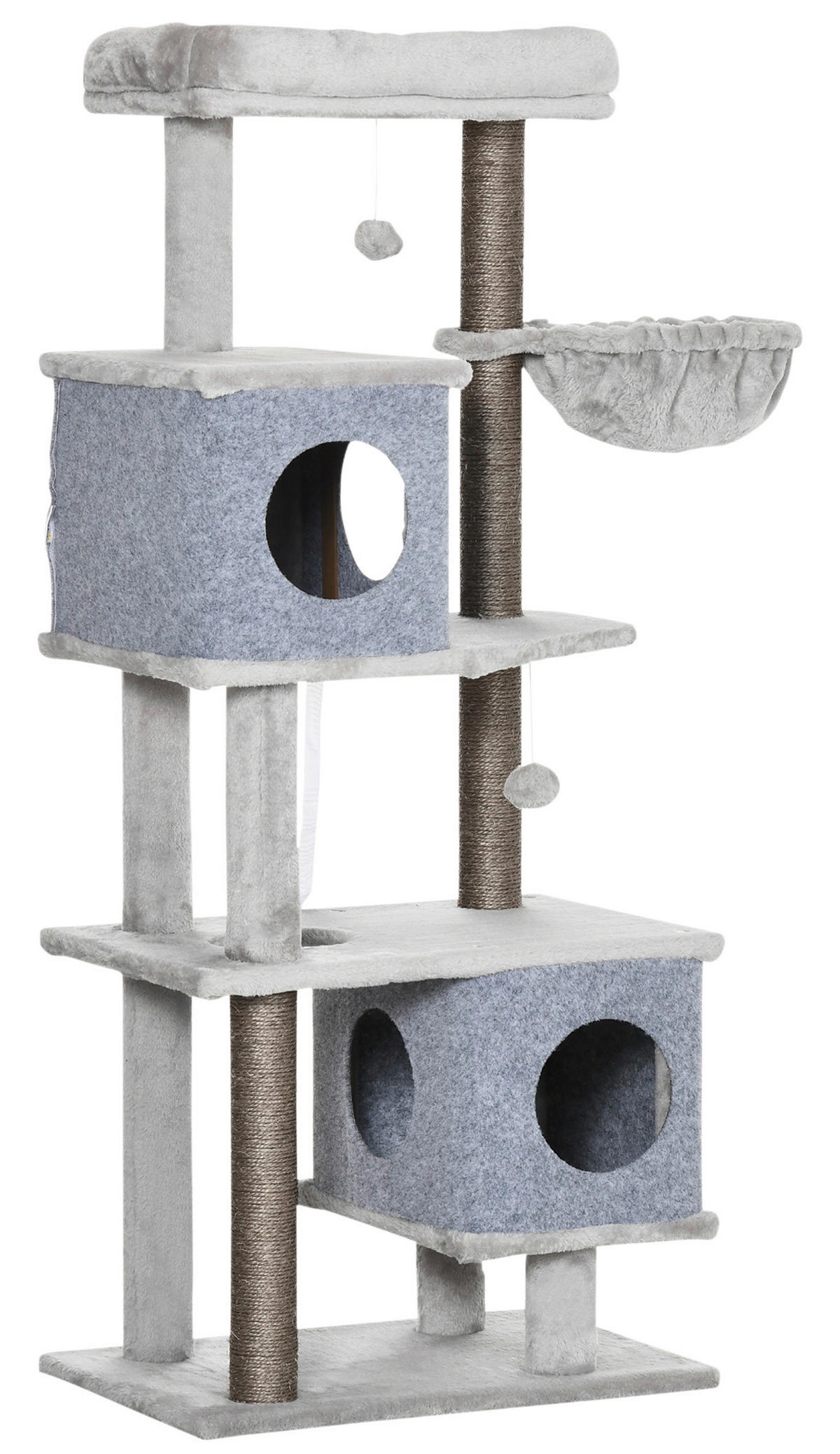 PawHut Kratzbaum grau Edelstahl B/H/L: ca. 40x60x142 cm Kratzbaum - grau (142,00/40,00/60,00cm) - PawHut