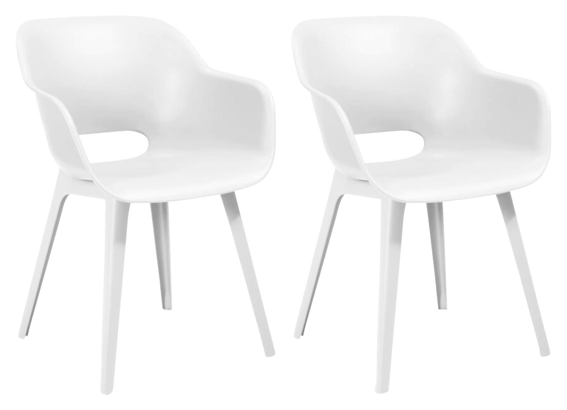 Jardin Gartenstuhl Akola weiß Polypropylen B/H/L: ca. 60x62x60 cm Akola - weiß (60,00/60,00/62,00cm) - Jardin