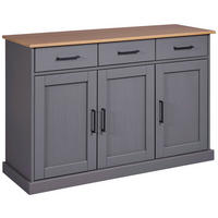 Kommode Forenzo grau lackiert B/H/L: ca. 45x86x131 cm Forenzo - grau (131,00/45,00/86,00cm) - Inter Link