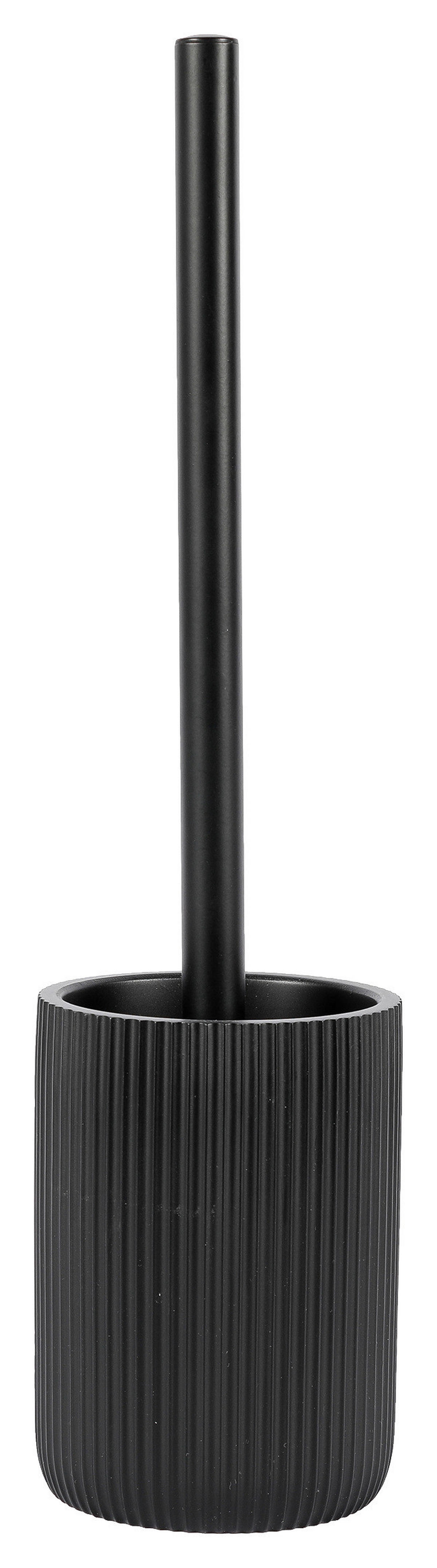 WC-Garnitur schwarz Polyresin WC-Garnitur_Samos schwarz - schwarz (9,50/37,50cm)