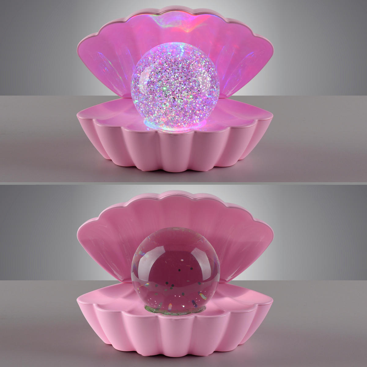 Just Light LED-Dekoleuchte rosa Kunststoff B/H/D: ca. 18x13x14,8 cm LED-Dekoleuchte_Muschel - rosa (14,80/13,00cm) - Just Light