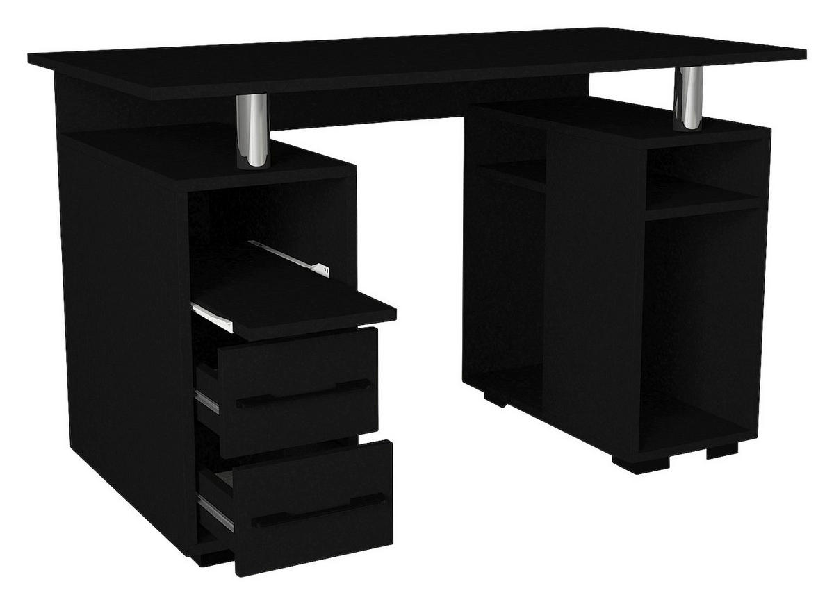 Schreibtisch Bello schwarz B/H/T: ca. 120x74x60 cm Bello - schwarz (120,00/74,00/60,00cm) - moebel17