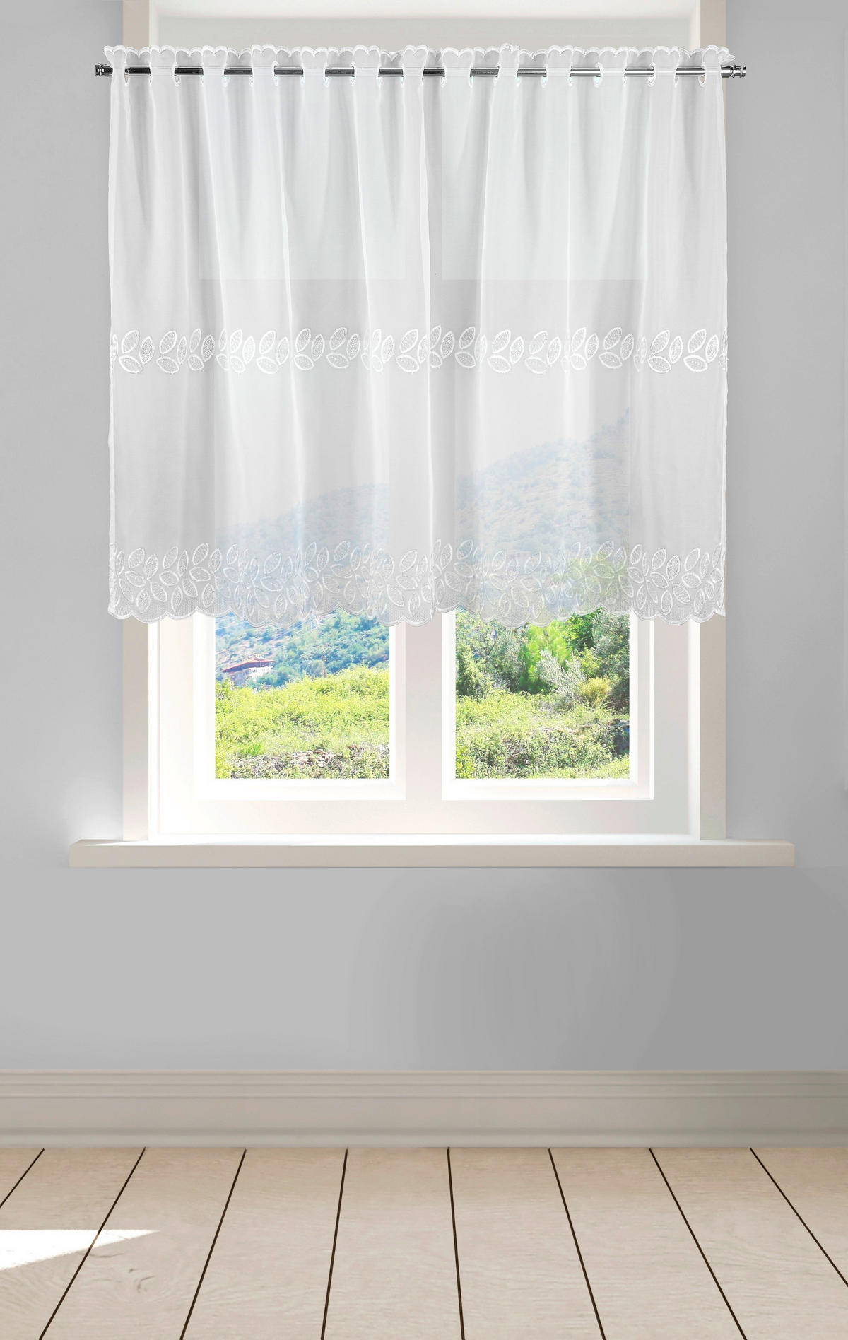 Scheibengardine Firly weiß B/L: ca. 140x75 cm Firly - weiß (140,00/75,00cm) - POCOline