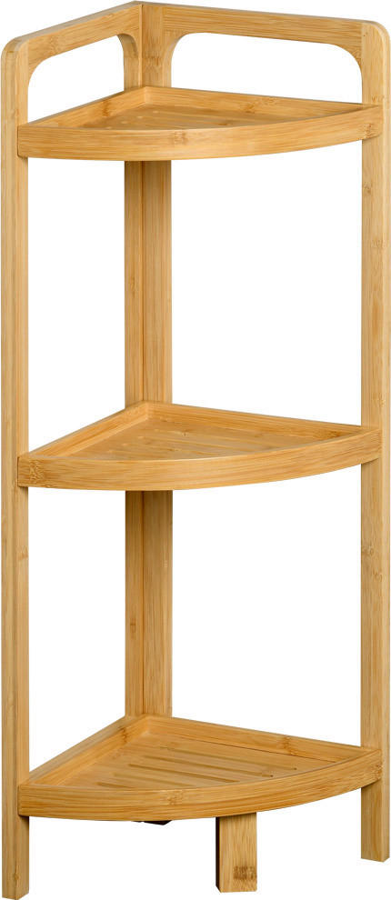 Kesper Eckregal natur Bambus B/H/L: ca. 23x70x23 cm Eckregal - natur (23,00/23,00/70,00cm) - Kesper