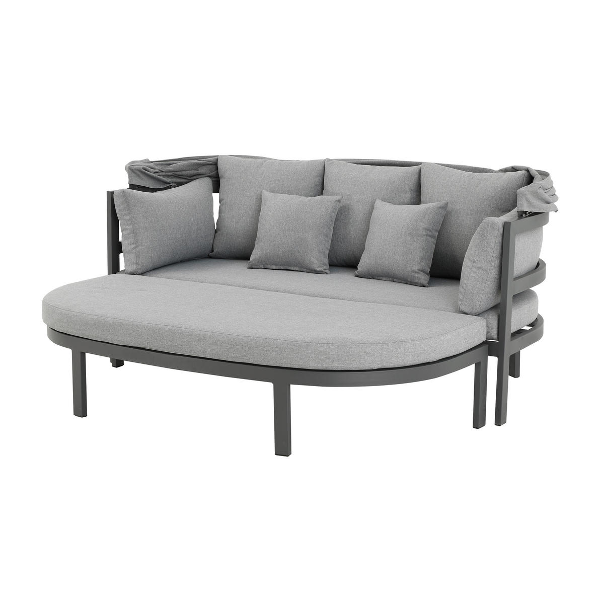 POCOline Gartensitzgruppe Barbados hellgrau Stahl Barbados - hellgrau/grau - POCOline