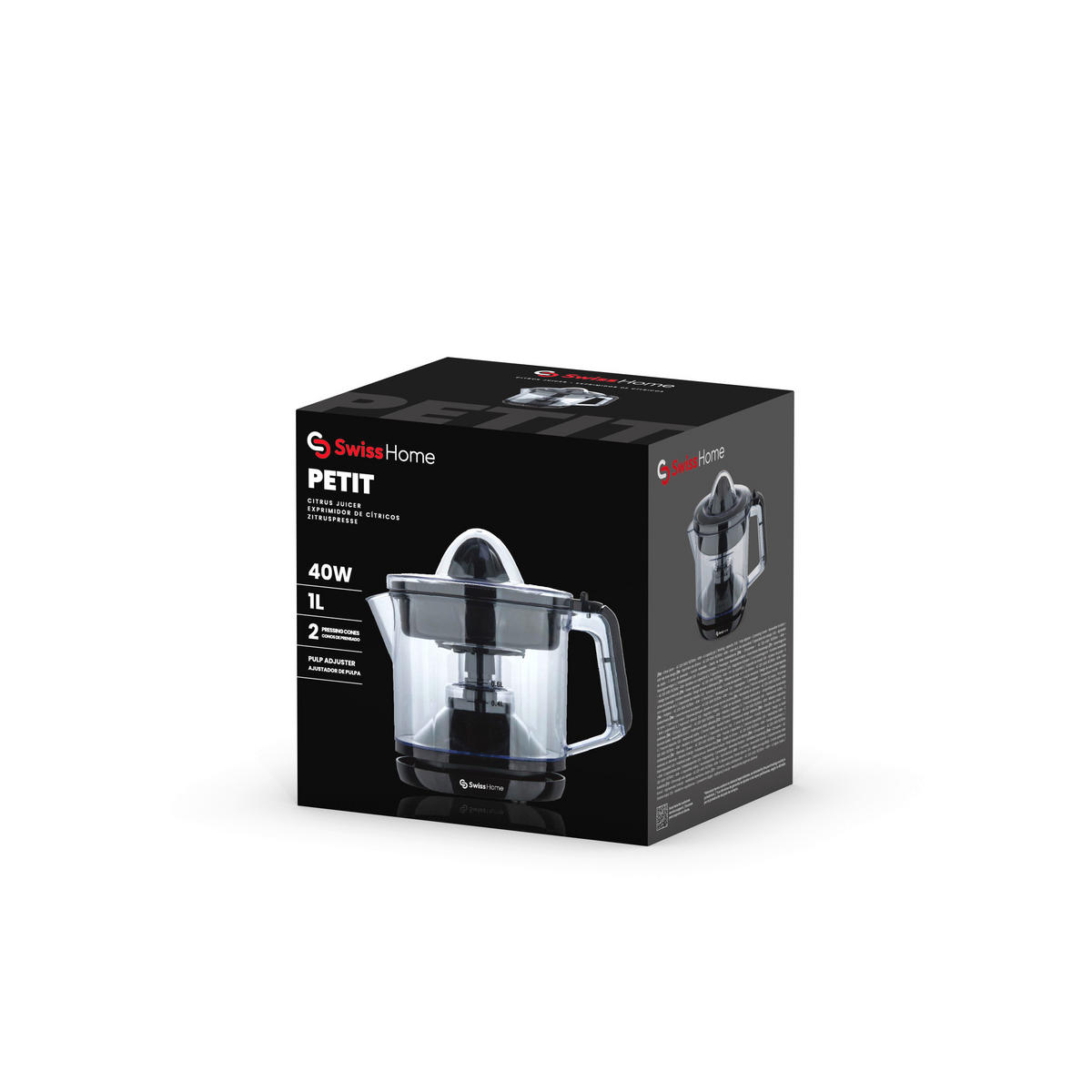 SWISS HOME Zitruspresse PETIT PETIT - schwarz (21,00/17,00/21,50cm) - SWISS HOME
