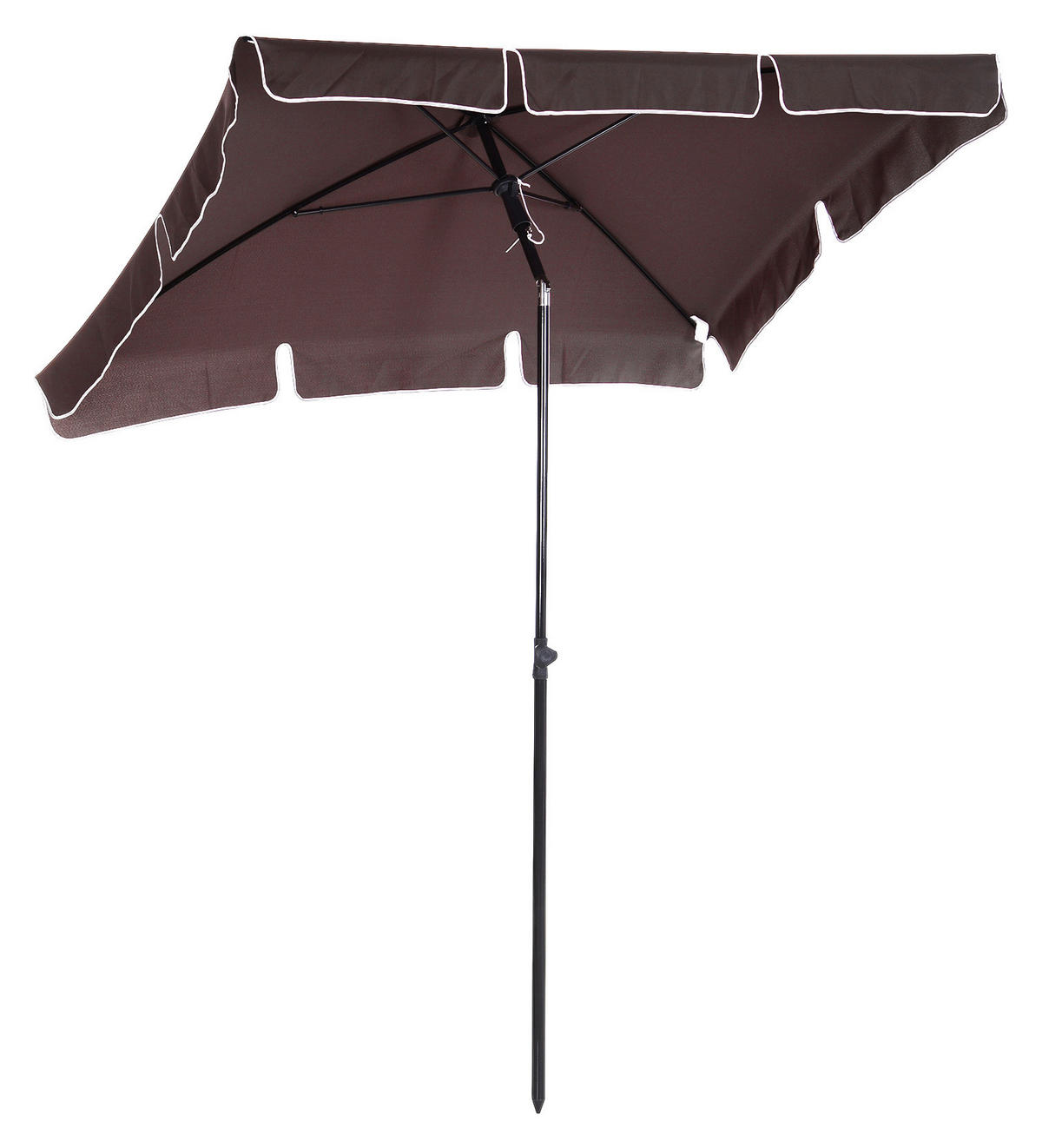 Outsunny Gartenschirm café braun Aluminium B/H/L: ca. 125x235x200 cm Gartenschirm - café braun (200,00/125,00/235,00cm) - Outsunny
