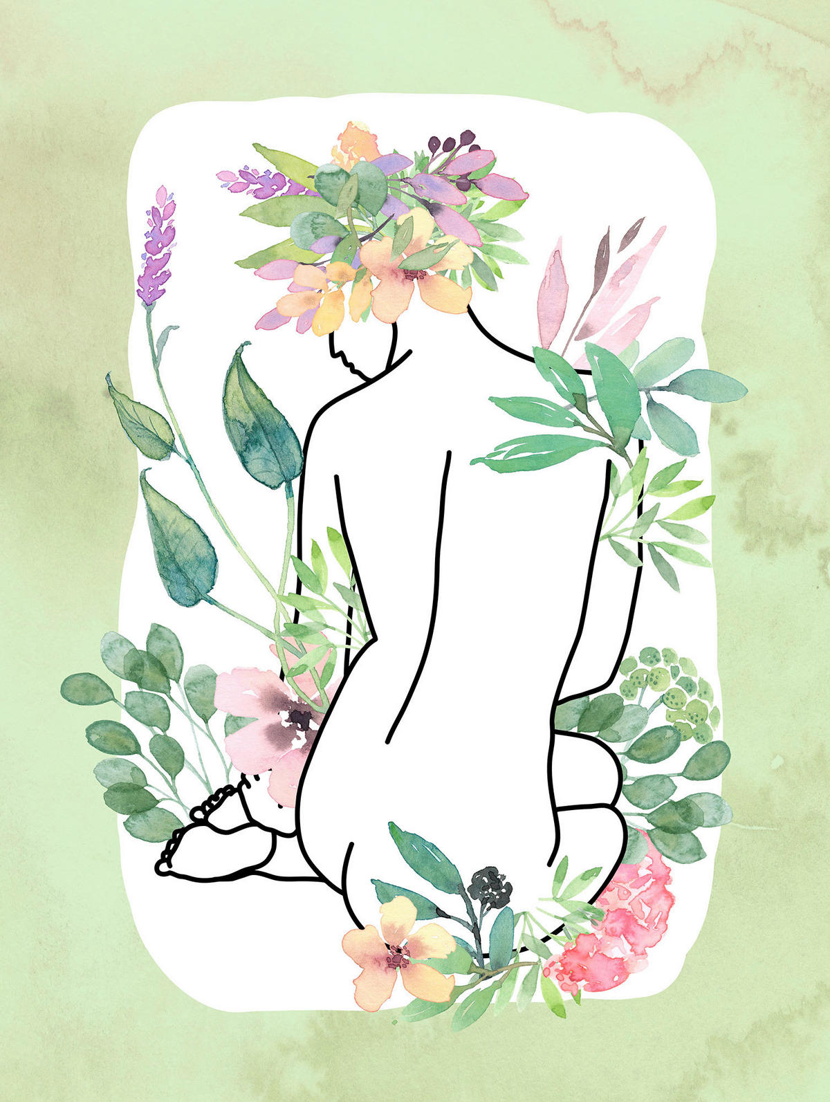 Komar Poster Vita Pura Blumenranke B/L: ca. 30x40 cm Vita Pura - (30,00/40,00cm) - Komar