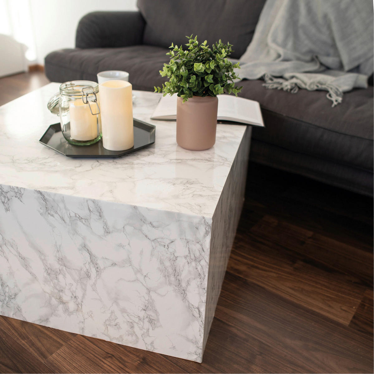 d-c-fix Dekofolie Marmoroptik grau weiß B/L: ca. 67,5x200 cm Klebefolie_d-c-fix_F3468306 - weiß/grau (67,50/200,00cm) - d-c-fix