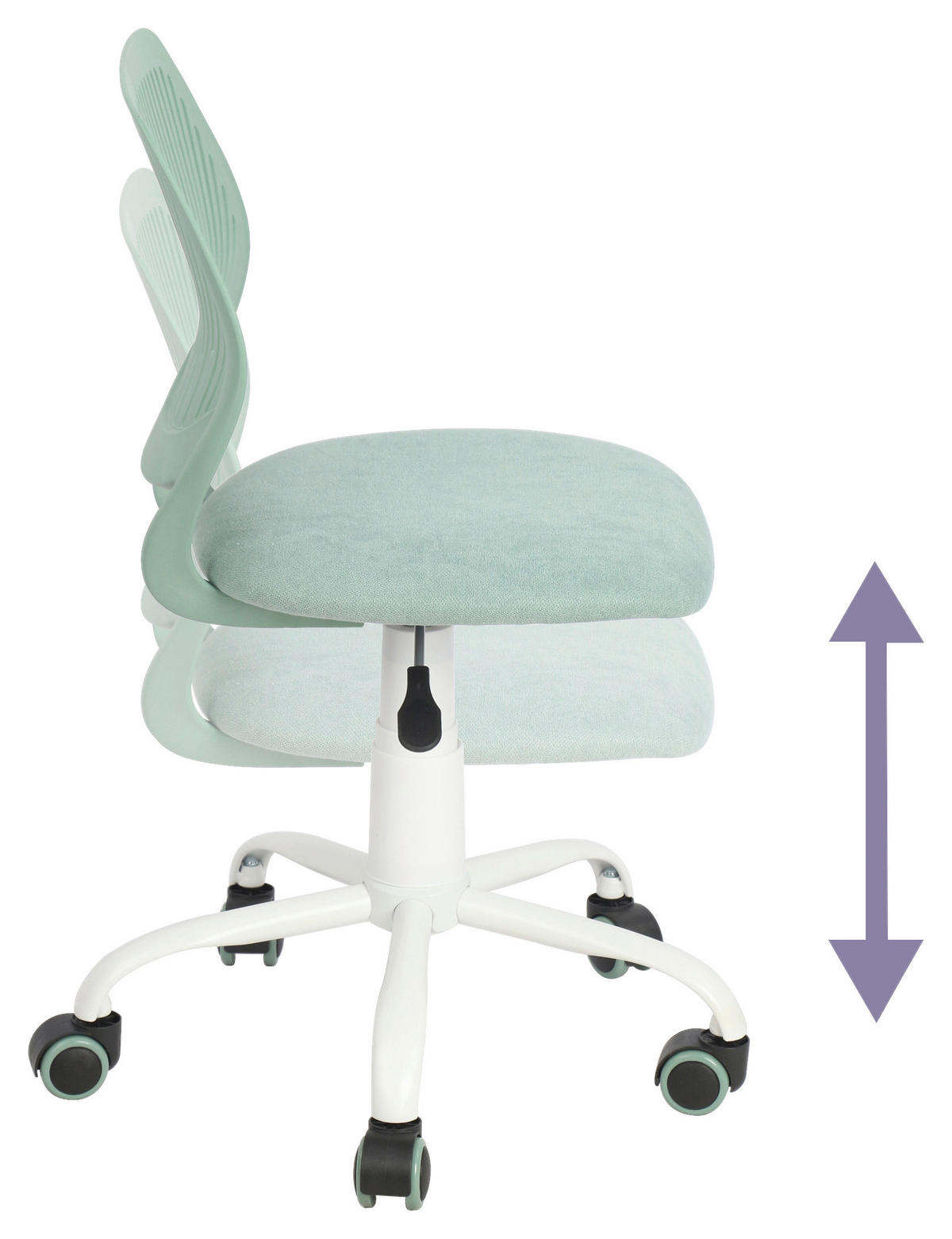 Drehstuhl Melina grün Melina - mint/weiß (49,50/75,00/49,50cm)