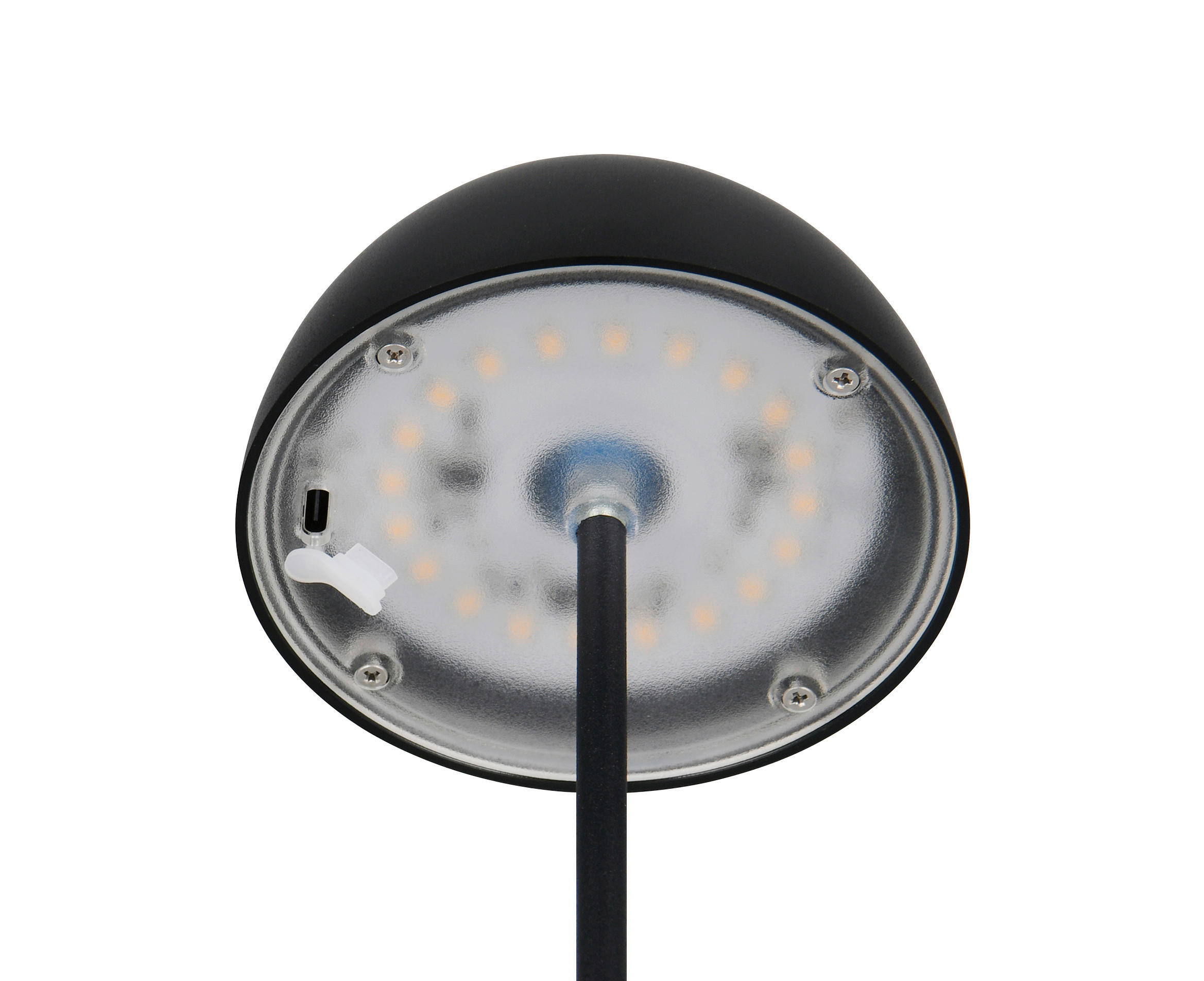 Reality LED Tischleuchte ORTIZ mattschwarz Kunststoff H: ca. 2 cm 1 Brennstellen Ortiz - mattschwarz (2,00cm) - Reality