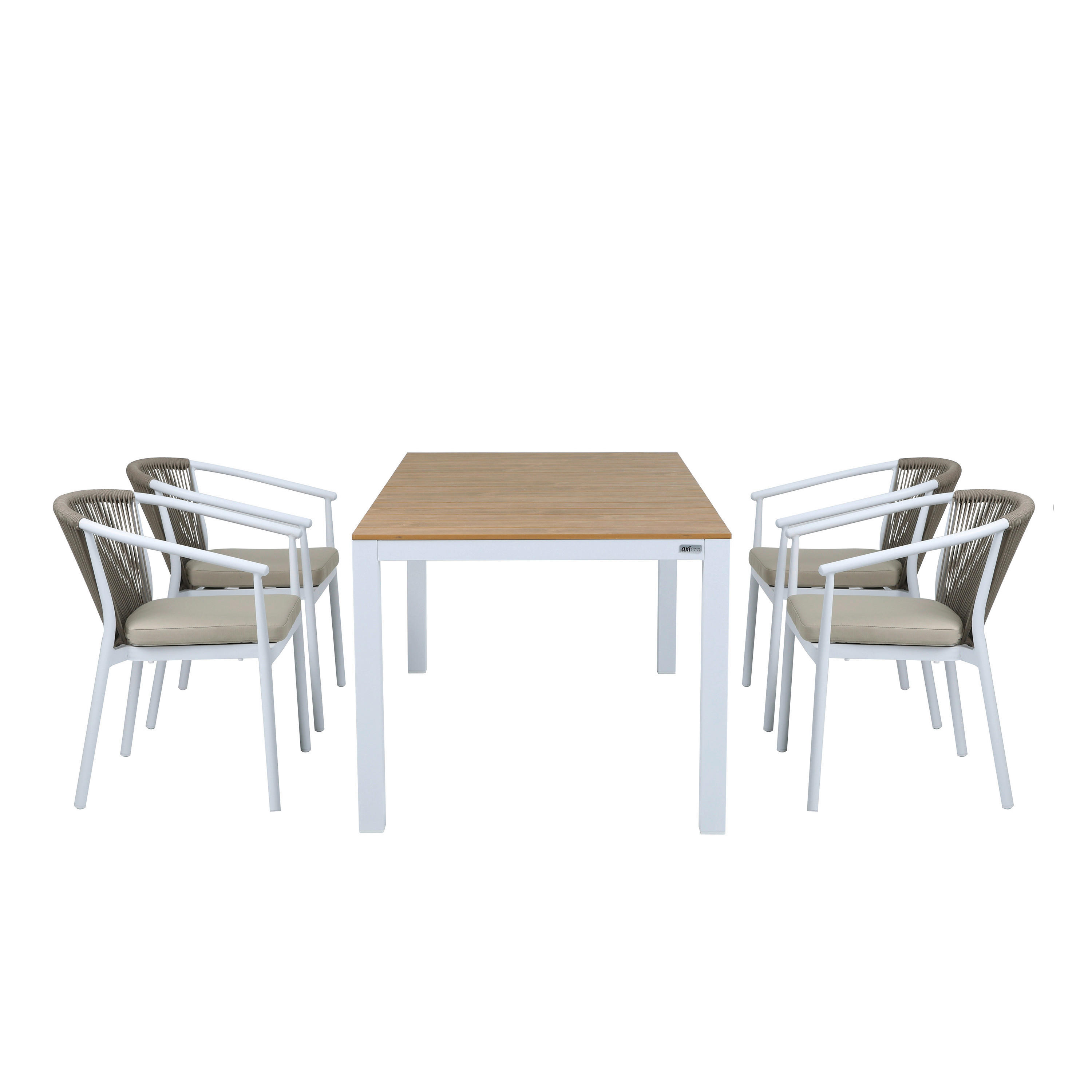 AXI Outdoor Living Gartensitzgruppe Suvi braun Kunststoff B/H/L: ca. 160x78x90 cm Suvi - braun/weiß (90,00/160,00/78,00cm) - AXI Outdoor Living