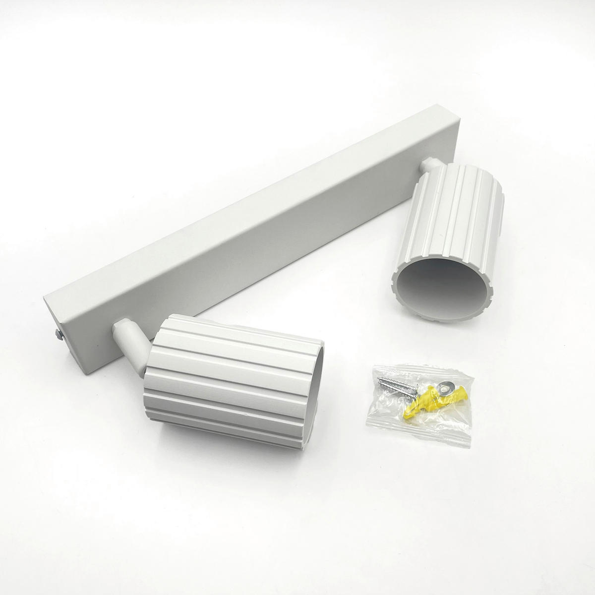 Lamkur Strahler weiß Stahl B/H/L: ca. 6,5x16,5x30 cm 2 Brennstellen Prisma - weiß (30,00/6,50/16,50cm) - Lamkur