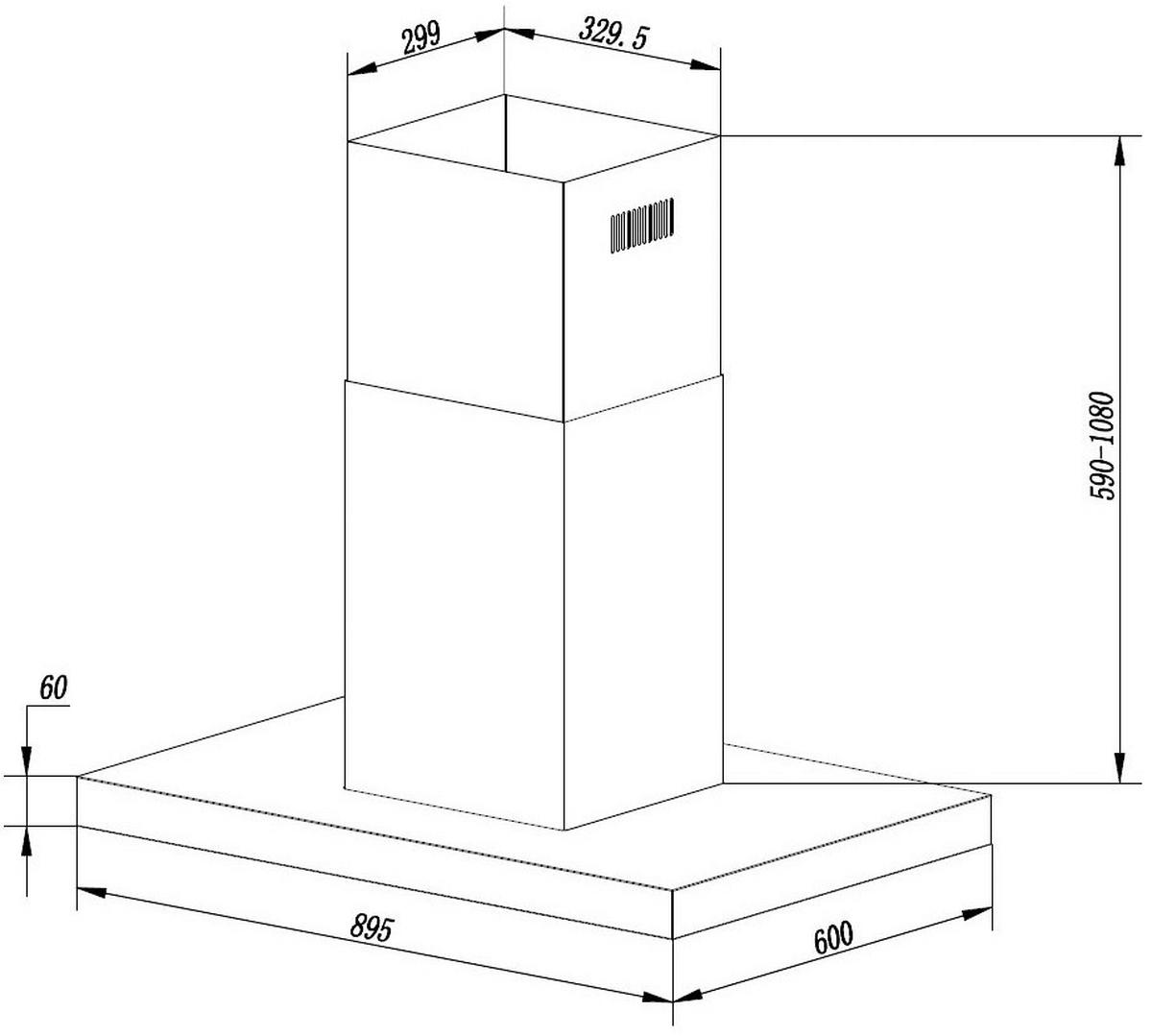 Respekta Inselküche Premium schwarz hochglänzend B/H/T: ca. 310x200x60 cm Premium - Eiche/schwarz (310,00/200,00/60,00cm) - Respekta
