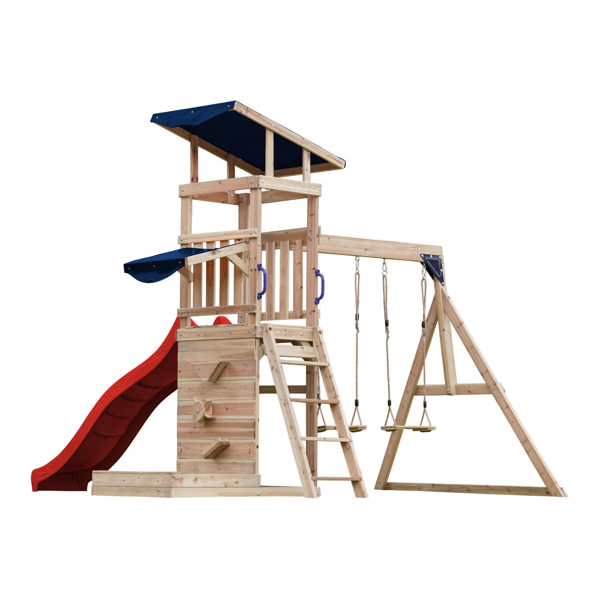 AXI Spielturm Malik rot B/H/L: ca. 345x270x336 cm Malik - braun/rot (336,00/345,00/270,00cm) - AXI