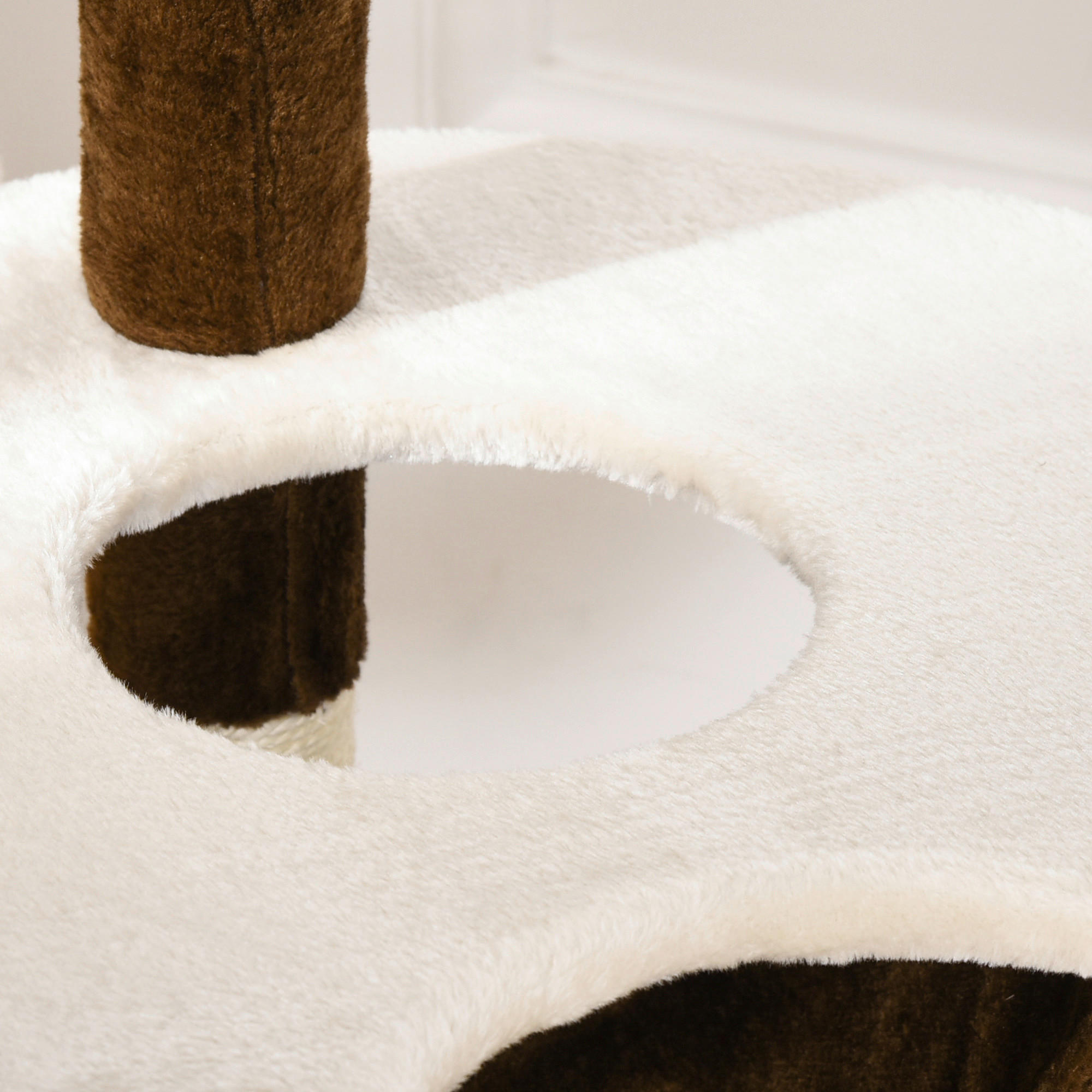 PawHut Katzenbaum braun Sisal B/H/L: ca. 50x153x65 cm Katzenbaum - braun/cremeweiß (65,00/50,00/153,00cm) - PawHut