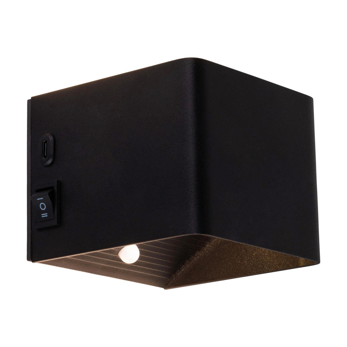Näve Leuchten LED-Wandleuchte schwarz Metall B/H/T: ca. 10x8x10 cm CUBE - schwarz (10,00/8,00/10,00cm) - Näve Leuchten