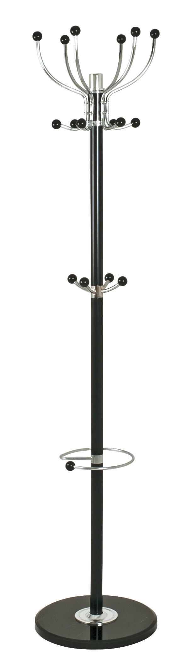 Garderobenständer  schwarz H/D: ca. 176x38 cm