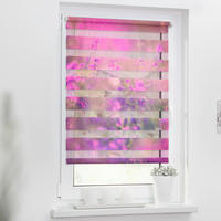 Doppelrollo Duo Blumenwiese violett B/L: ca. 45x150 cm Duo Blumenwiese - violett (45,00/150,00cm) - LICHTBLICK
