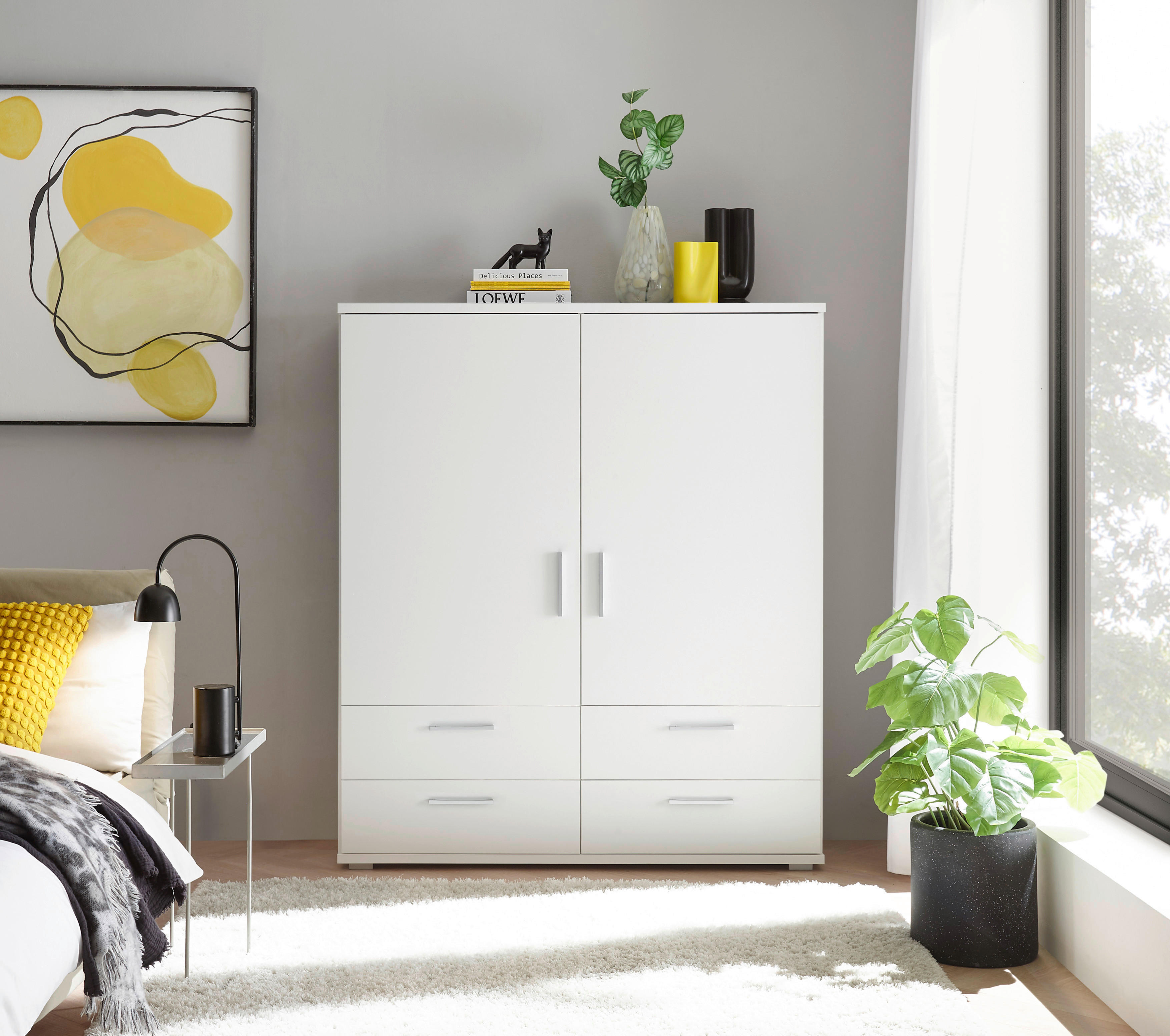 Kommode Adeline weiß B/H/T: ca. 120x140x38 cm Adeline - weiß (120,00/140,00/38,00cm)