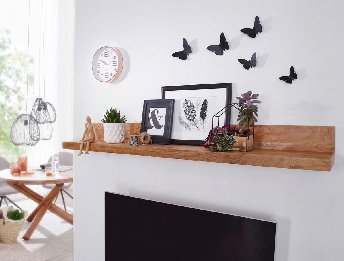 Wandregal natur B/H/T: ca. 110x17x24 cm Wandregal - natur (110,00/17,00/24,00cm) - Wohnling