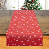 Tischläufer Tischläufer Schneeflocke 40x140cm - rot (40,00/100,00cm)