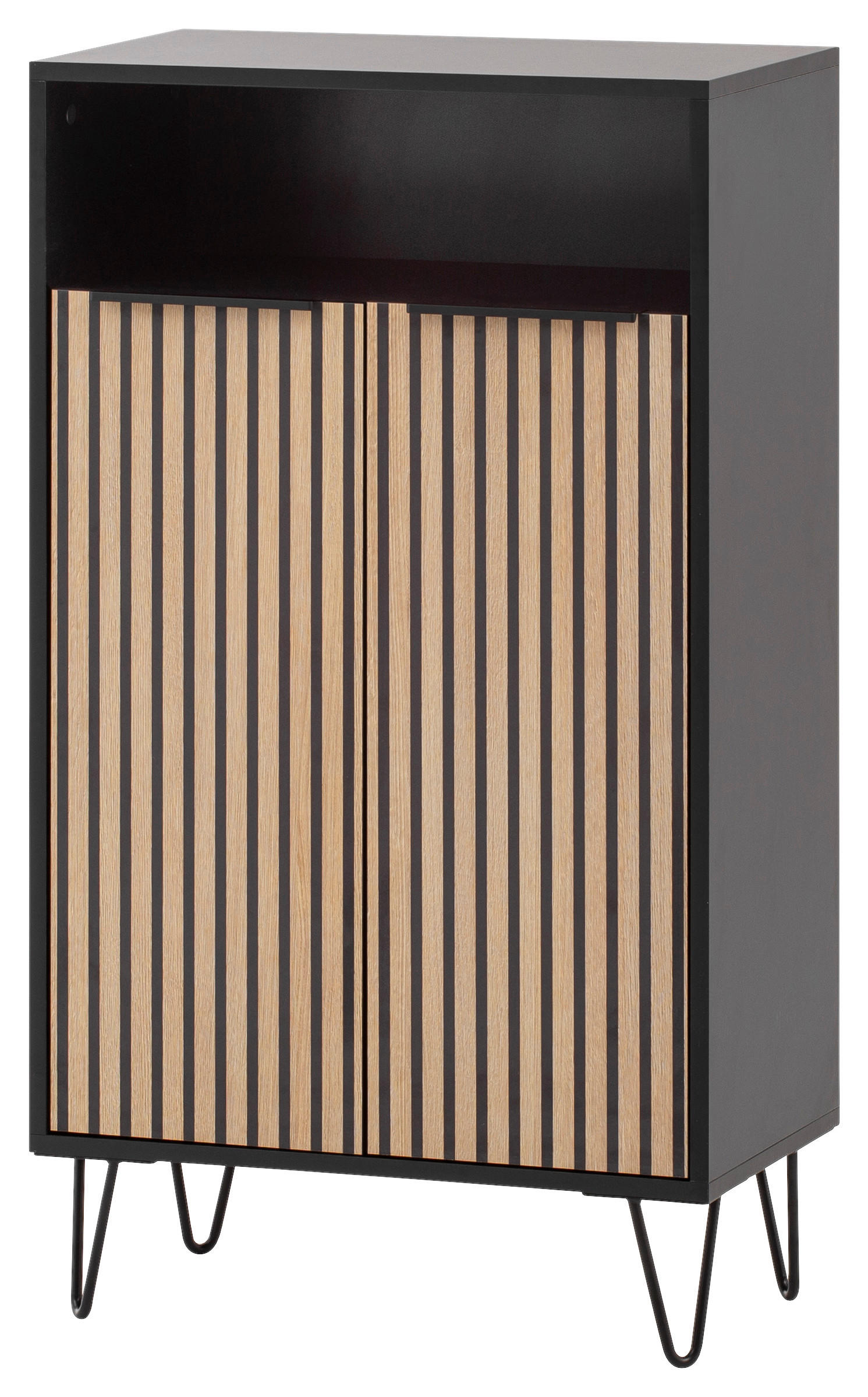 Schuhschrank Hank schwarz matt B/H/T: ca. 60,2x107,9x33,05 cm Hank - schwarz (60,20/107,90/33,05cm) - Möbelpartner