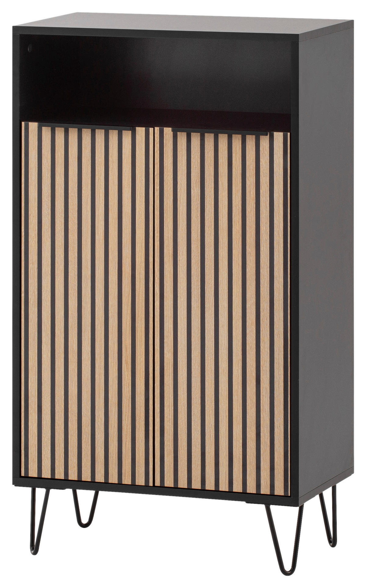 Schuhschrank Hank schwarz matt B/H/T: ca. 60,2x107,9x33,05 cm Hank - schwarz (60,20/107,90/33,05cm) - Möbelpartner