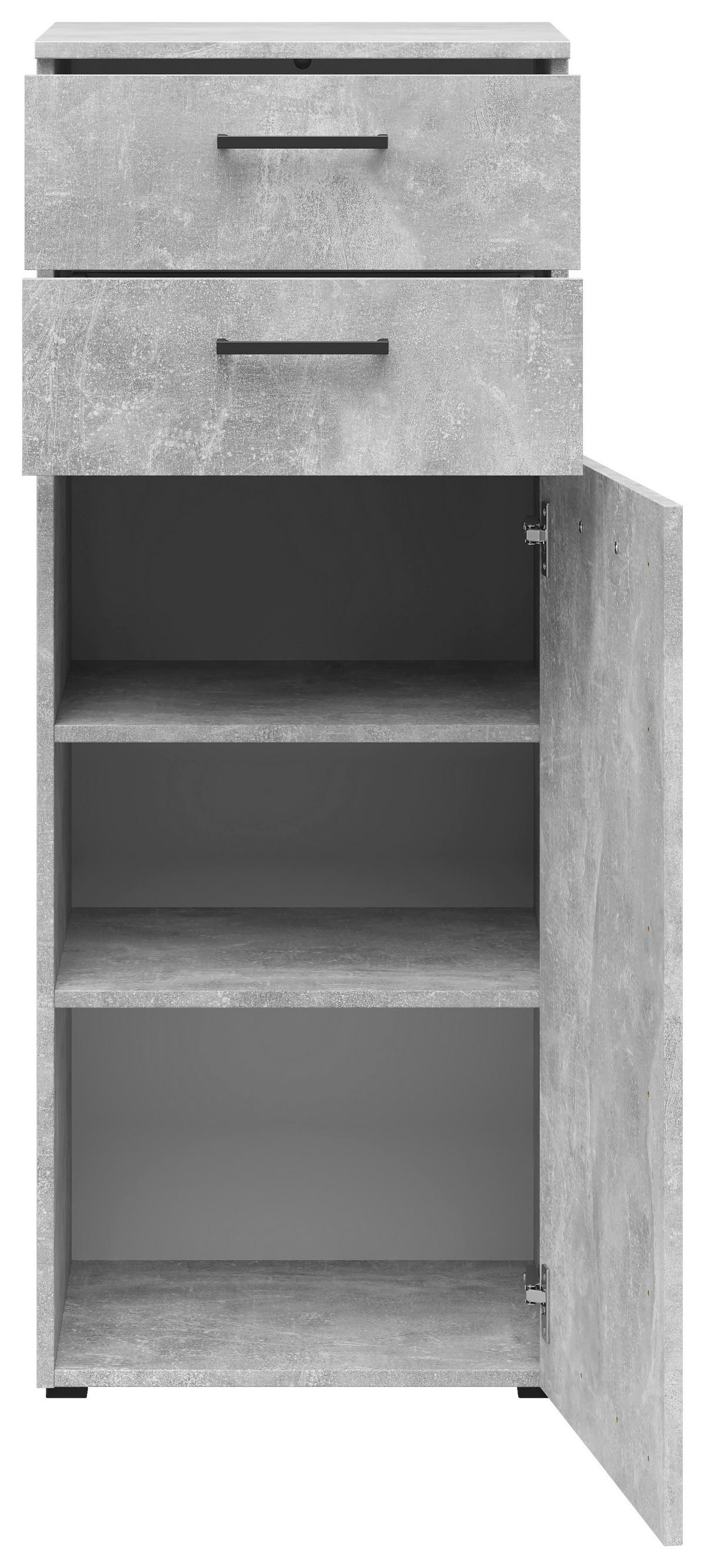 Kommode Multi-Stauraum Typ 17 Beton Optik B/H/T: ca. 45x115x40 cm Multi-Stauraum Typ 17 - Beton (45,00/115,00/40,00cm)