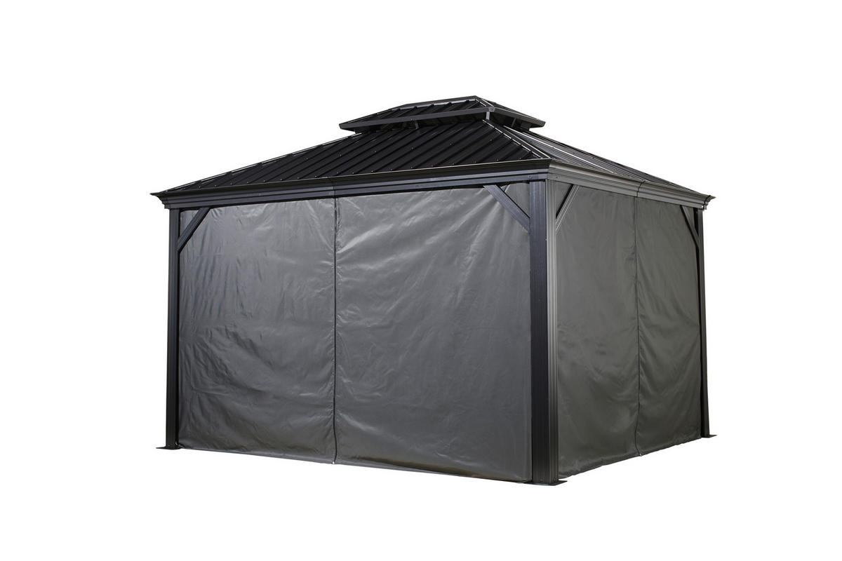 Sojag Pavillon Messina anthrazit Metall B/H/L: ca. 363x292x298 cm Messina - anthrazit (298,00/363,00/292,00cm) - Sojag