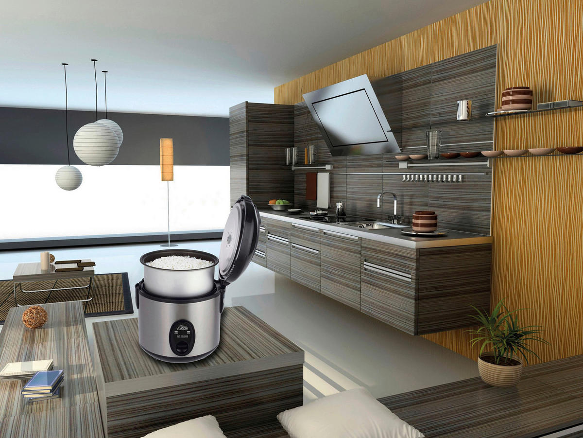 Solis Reiskocher schwarz Edelstahl Compact - schwarz - Solis