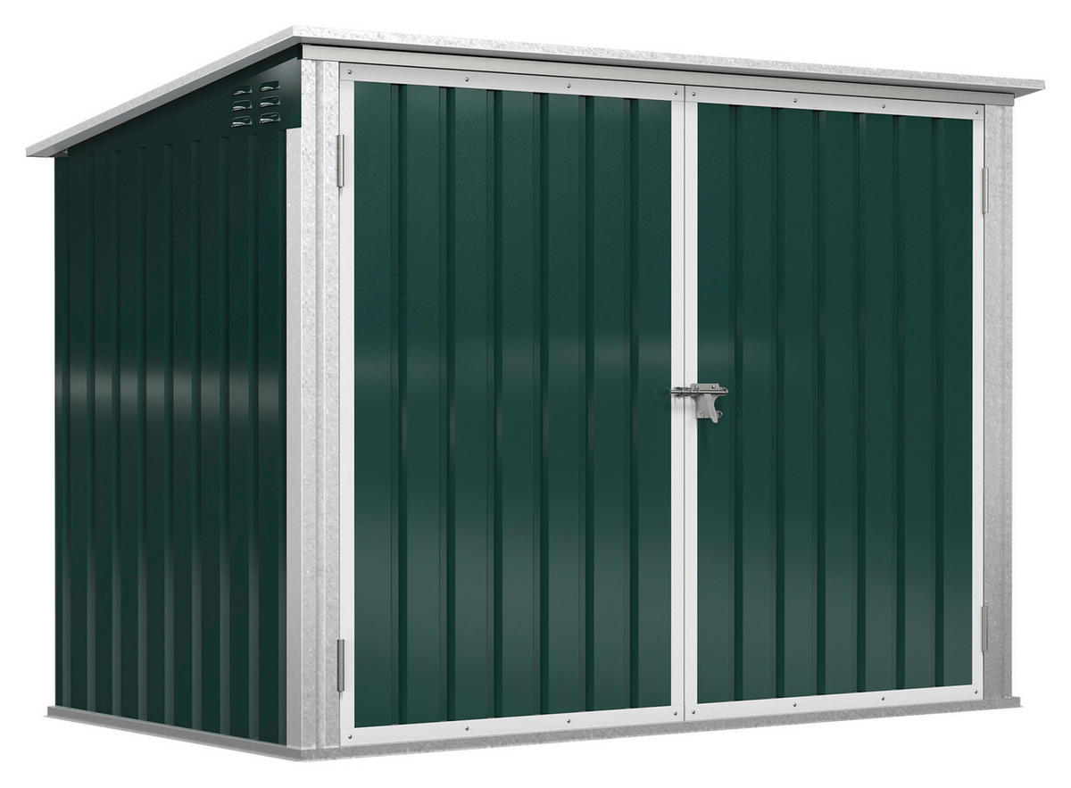 Outsunny Mülltonnenbox grün B/H/L: ca. 105x129x178 cm Mülltonnenbox 845-436V01 - grün (178,00/105,00/129,00cm) - Outsunny