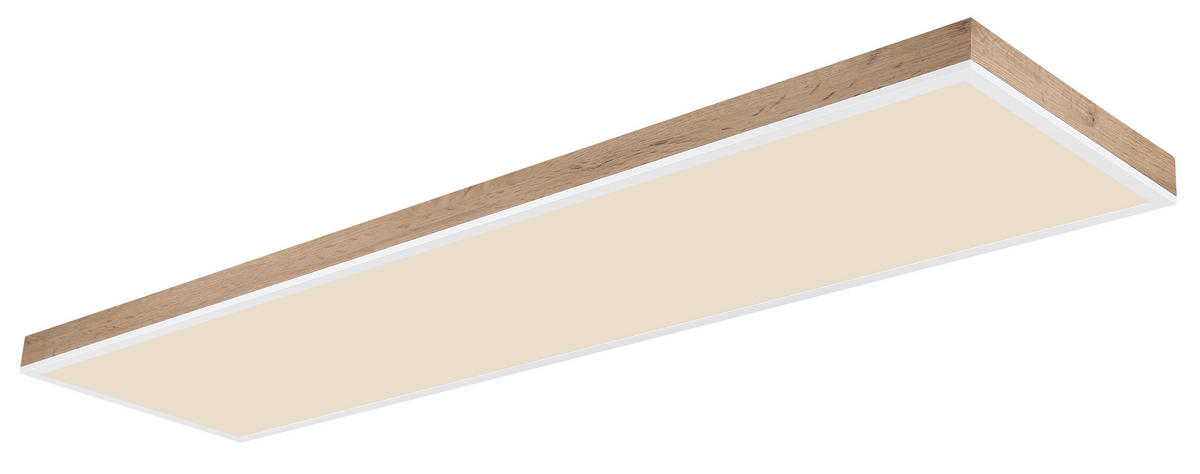 GLOBO LED-Deckenleuchte weiß Opal Kunststoff Aluminium B/H/T: ca. 30x7,5x120 cm DORO - weiß/Opal (30,00/7,50/120,00cm) - GLOBO