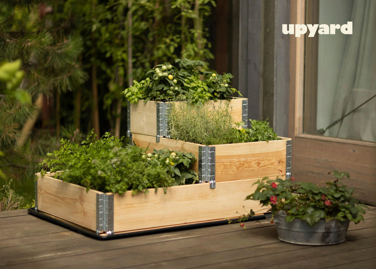 UPYARD Stufenbeet INDUSTRIAL natur Holz B/L: ca. 40x60 cm INDUSTRIAL - natur (40,00/60,00cm) - UPYARD