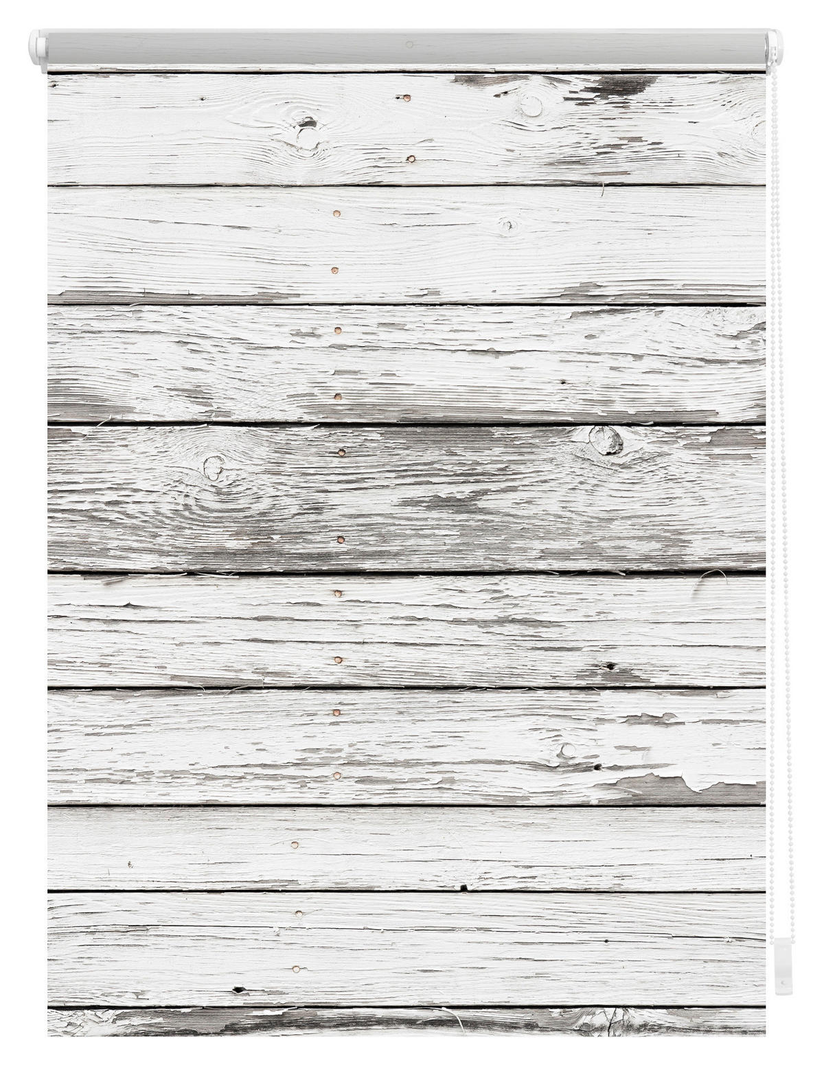 Rollo Bretter Vintage weiß B/L: ca. 120x150 cm Bretter Vintage - weiß (120,00/150,00cm) - LICHTBLICK