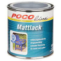POCOline Acyl Buntlack Silbergrau matt ca. 0,25 l Mattlack_Acryl_2in1 250ml - Silbergrau (250ml) - POCOline
